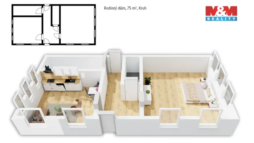 Prodej chalupy, Kruh, 75 m2