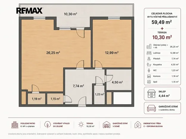 Prodej bytu 2+kk, Praha - Letňany, Bechlínská, 59 m2