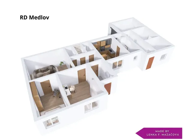 Prodej rodinného domu, Medlov, 87 m2