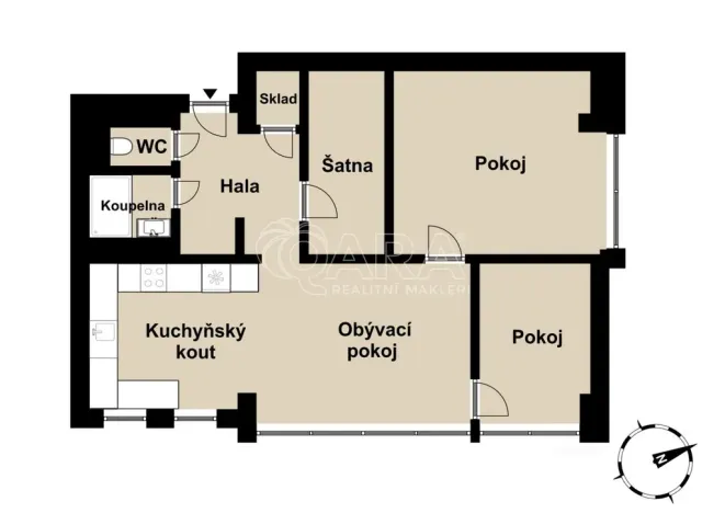 Prodej bytu 3+kk, Praha - Braník, Branická, 72 m2