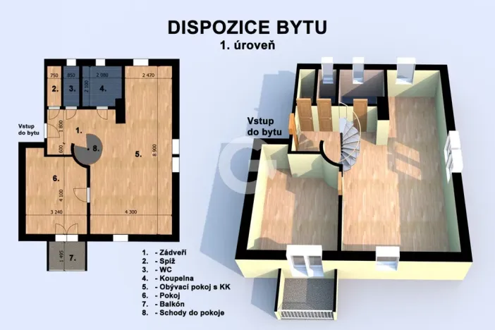 Prodej bytu 3+kk, Zlín, Kamenná, 81 m2