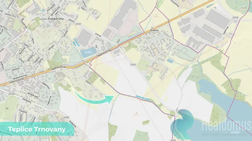 Prodej podílu 2/15 louky, Teplice - Trnovany, 2554 m2