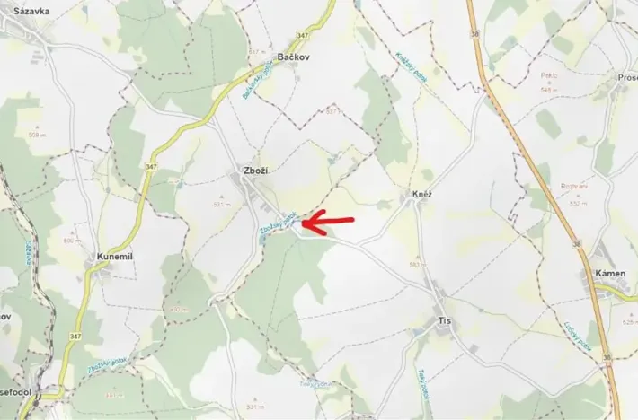 Prodej lesa, Tis, 1692 m2