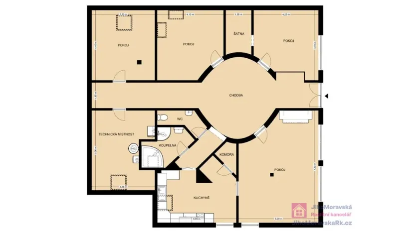 Pronájem bytu 5+1, Vracov, náměstí Míru, 233 m2