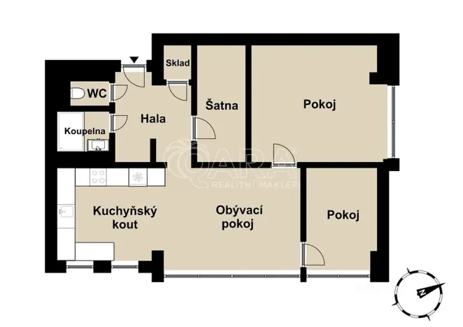 Prodej bytu 3+kk, Praha - Braník, Branická, 72 m2