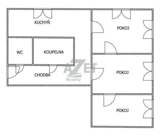 Prodej bytu 3+1, Ostrava - Zábřeh, Kischova, 56 m2