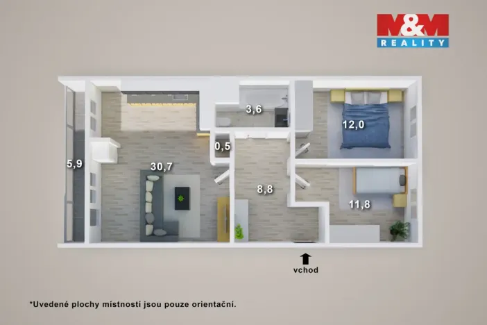 Prodej bytu 3+1, Krupka - Maršov, Dukelských hrdinů, 68 m2
