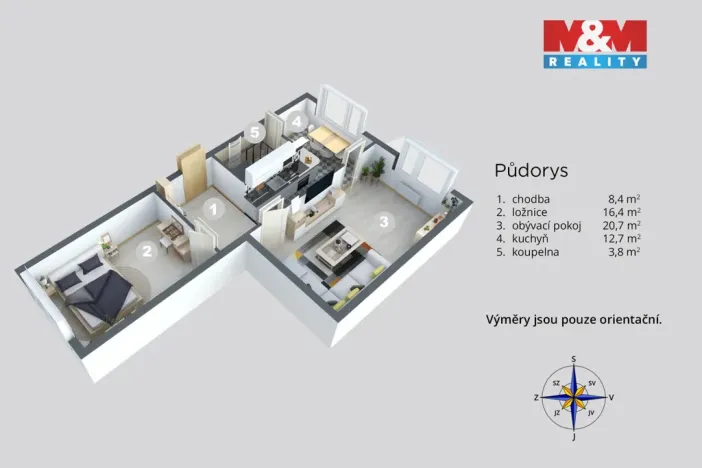 Prodej bytu 2+1, Děčín - Děčín III-Staré Město, Rakovnická, 63 m2
