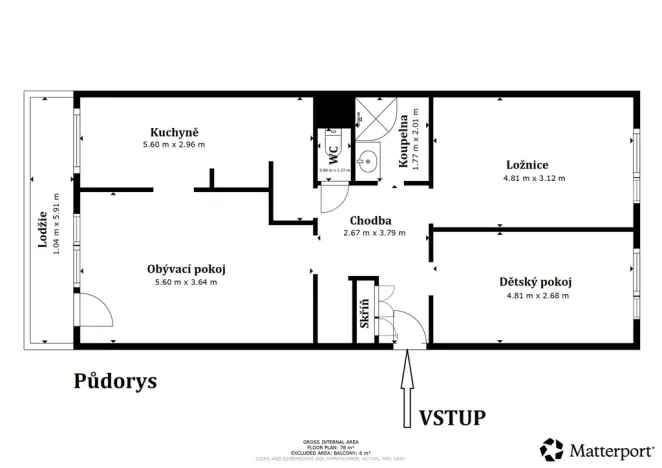 Prodej bytu 3+1, Praha - Stodůlky, Archeologická, 75 m2