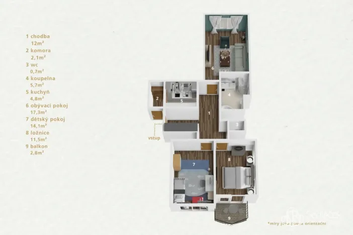 Prodej bytu 3+kk, Praha - Podolí, Sinkulova, 78 m2