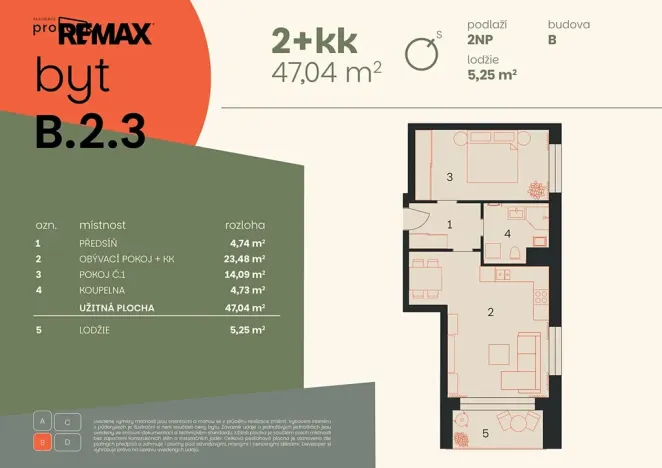 Prodej bytu 2+kk, Kolín, 52 m2