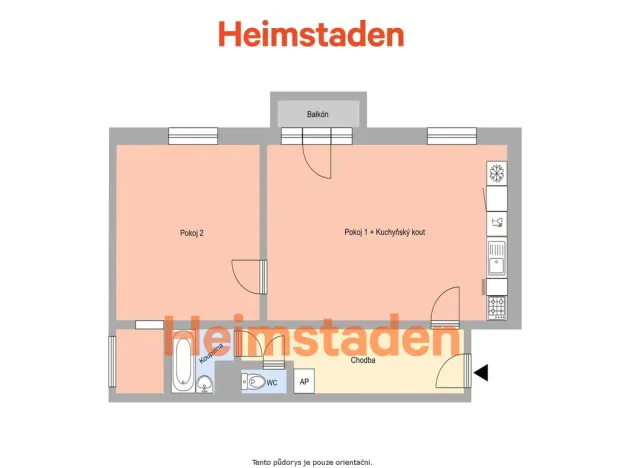 Pronájem bytu 2+kk, Ostrava - Poruba, Školní, 55 m2