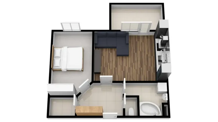 Pronájem bytu 2+kk, Klecany, V Honech, 52 m2