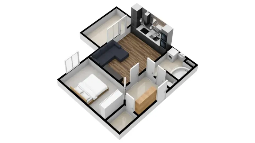 Pronájem bytu 2+kk, Klecany, V Honech, 52 m2