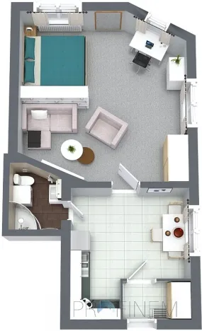 Pronájem bytu 1+1, Lanškroun - Žichlínské Předměstí, Komenského, 46 m2