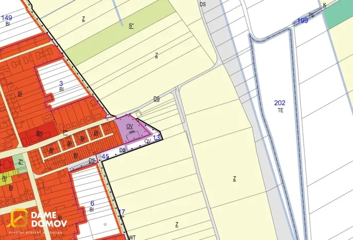 Prodej komerčního pozemku, Otrokovice, 1000 m2