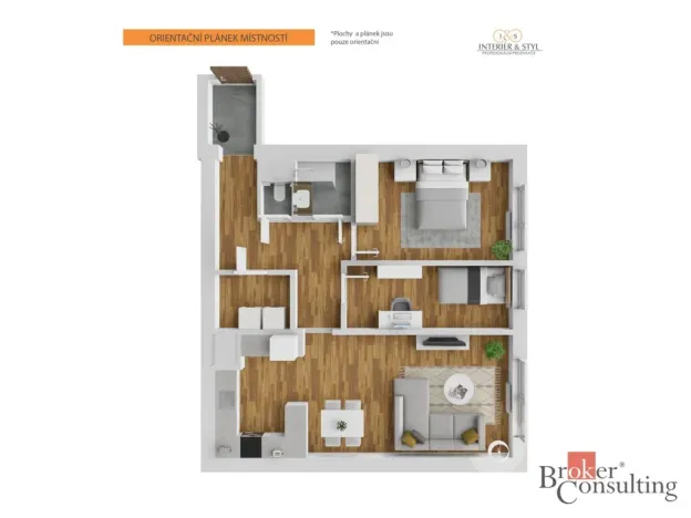 Pronájem bytu 3+kk, Praha - Troja, Pomořanská, 67 m2