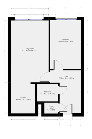 Pronájem bytu 2+kk, Praha - Stodůlky, Píškova, 49 m2