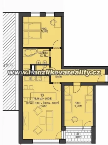 Pronájem bytu 3+kk, České Budějovice - České Budějovice 3, B. Smetany, 78 m2