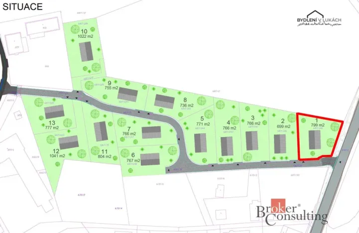 Prodej pozemku pro bydlení, Dlouhá Ves, 799 m2