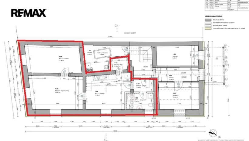 Pronájem bytu 3+kk, Lanškroun - Žichlínské Předměstí, Komenského, 67 m2