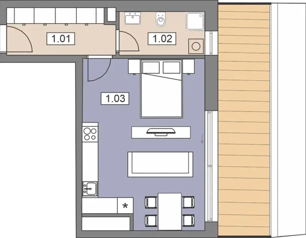 Prodej bytu 2+kk, Praha, Komořanská, 36 m2