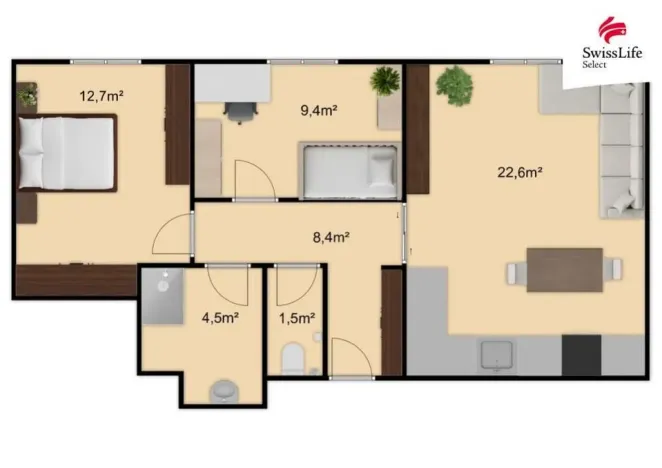 Prodej bytu 3+kk, Praha - Nusle, Horní, 60 m2