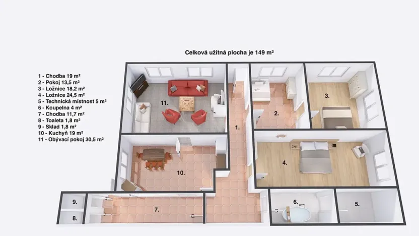 Prodej rodinného domu, Kacákova Lhota, 149 m2