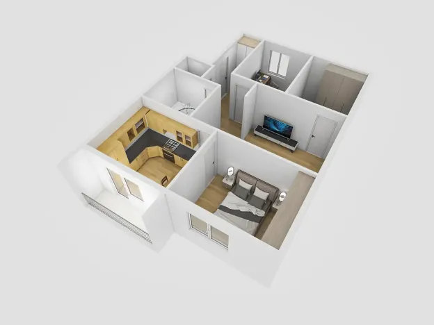 Dražba bytu 4+1, Zeleneč, Mstětická, 96 m2