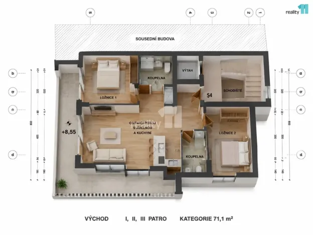 Prodej ubytování, Makarska, Ulica Mate Vladića, Chorvatsko, 71 m2