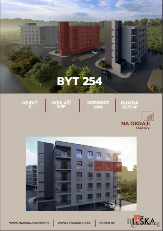 Prodej bytu 3+kk, Tachov, Sokolovská, 72 m2