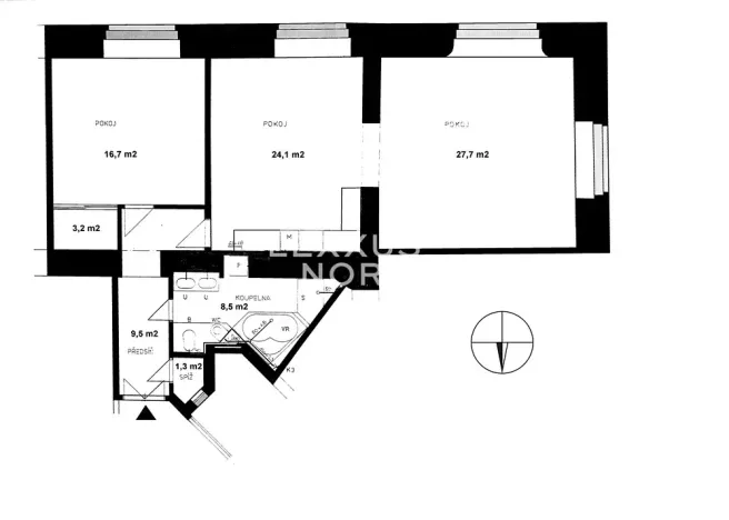 Prodej bytu 2+kk, Praha - Žižkov, Ševčíkova, 91 m2