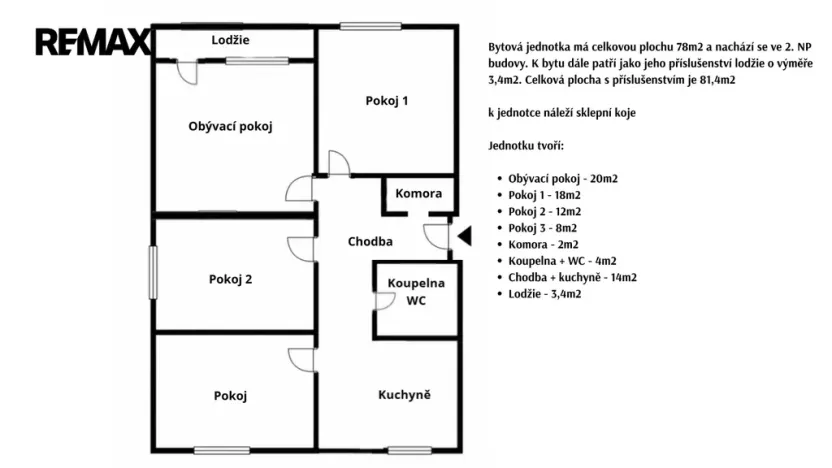 Prodej bytu 4+1, Jirkov, Krušnohorská, 78 m2