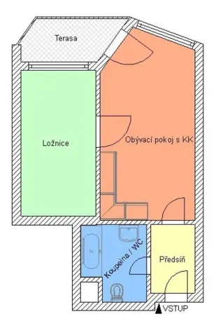 Pronájem bytu 2+kk, Praha - Střížkov, Makedonská, 48 m2