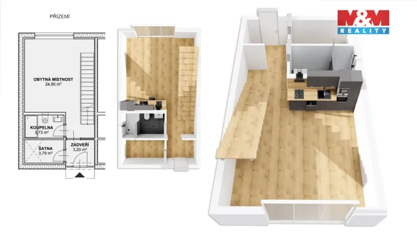 Pronájem bytu 2+kk, Letohrad, Úzká, 63 m2