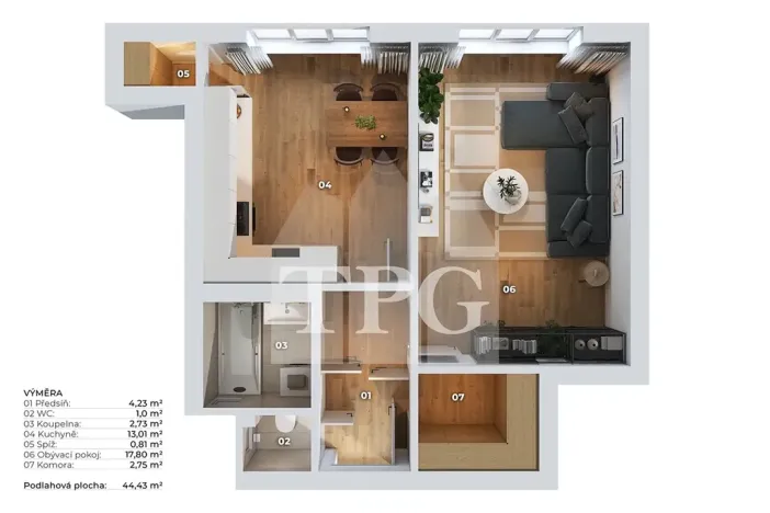 Prodej bytu 1+1, Praha - Žižkov, Baranova, 44 m2