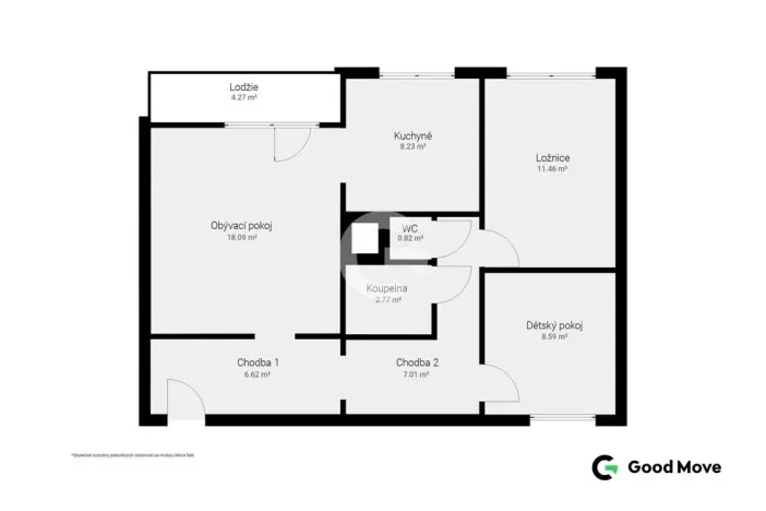 Prodej bytu 3+1, Zlín, Česká, 69 m2