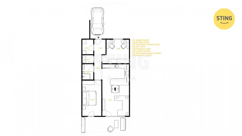 Prodej rodinného domu, Kobeřice, Stiborská, 97 m2