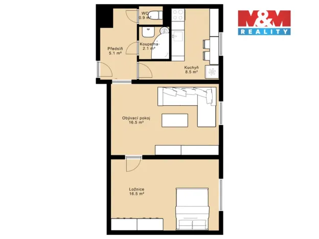 Prodej bytu 2+1, Cehnice, 56 m2