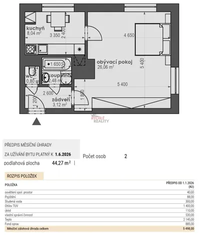 Prodej bytu 1+1, Ostrava, Sládkova, 44 m2