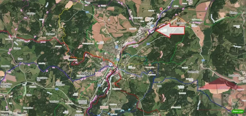 Prodej zahrady, Sušice, 4420 m2