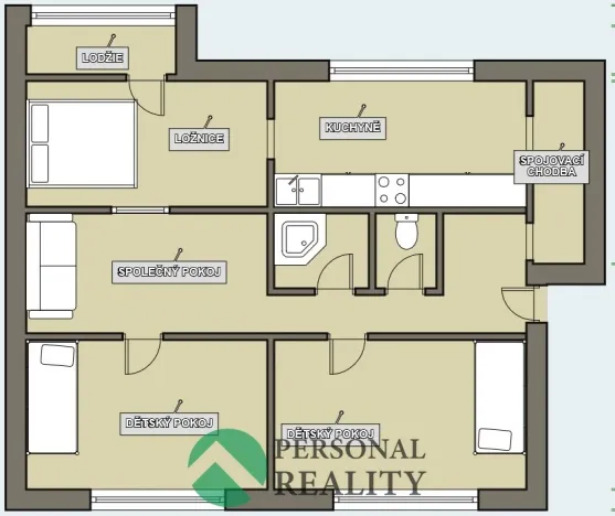 Prodej bytu 3+1, Zlonice, Pippichova, 65 m2