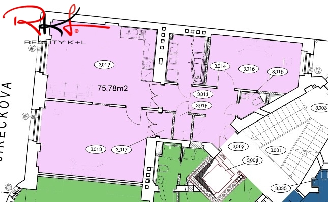 Pronájem bytu 3+kk, Praha, Ovenecká, 76 m2