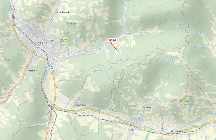 Dražba lesa, Vsetín, 939 m2