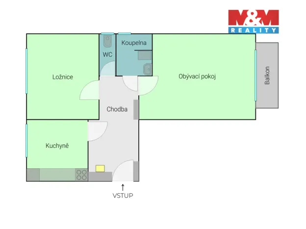 Prodej bytu 2+1, Koryčany, Zámecká, 64 m2