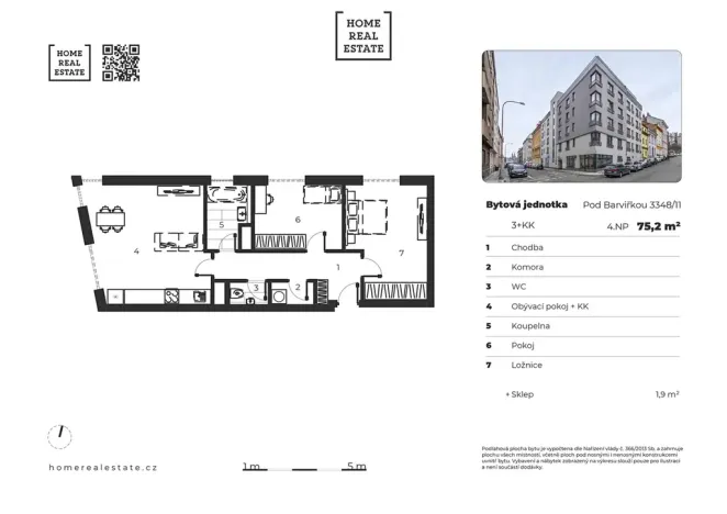Prodej bytu 3+kk, Praha - Smíchov, Pod Barvířkou, 75 m2