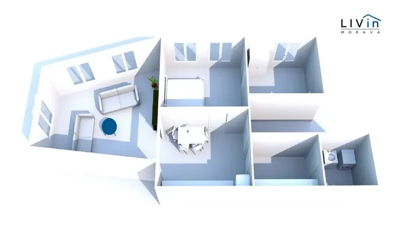 Pronájem bytu 3+1, Olomouc, Kapucínská, 80 m2