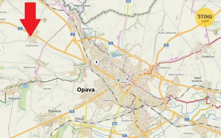 Prodej zahrady, Opava - Vlaštovičky, Jamnická, 447 m2