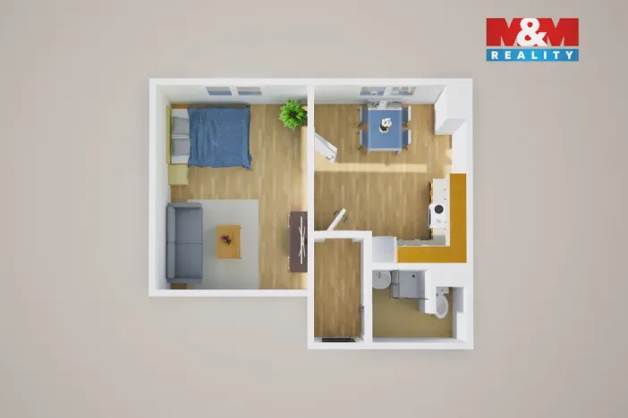 Prodej bytu 1+1, Ústí nad Labem - Neštěmice, Na Výšině, 35 m2