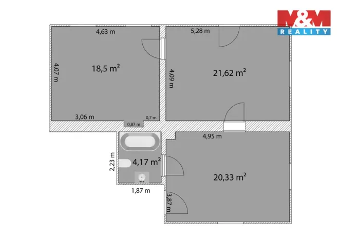 Prodej bytu 3+kk, Libčice nad Vltavou, Letecká, 68 m2